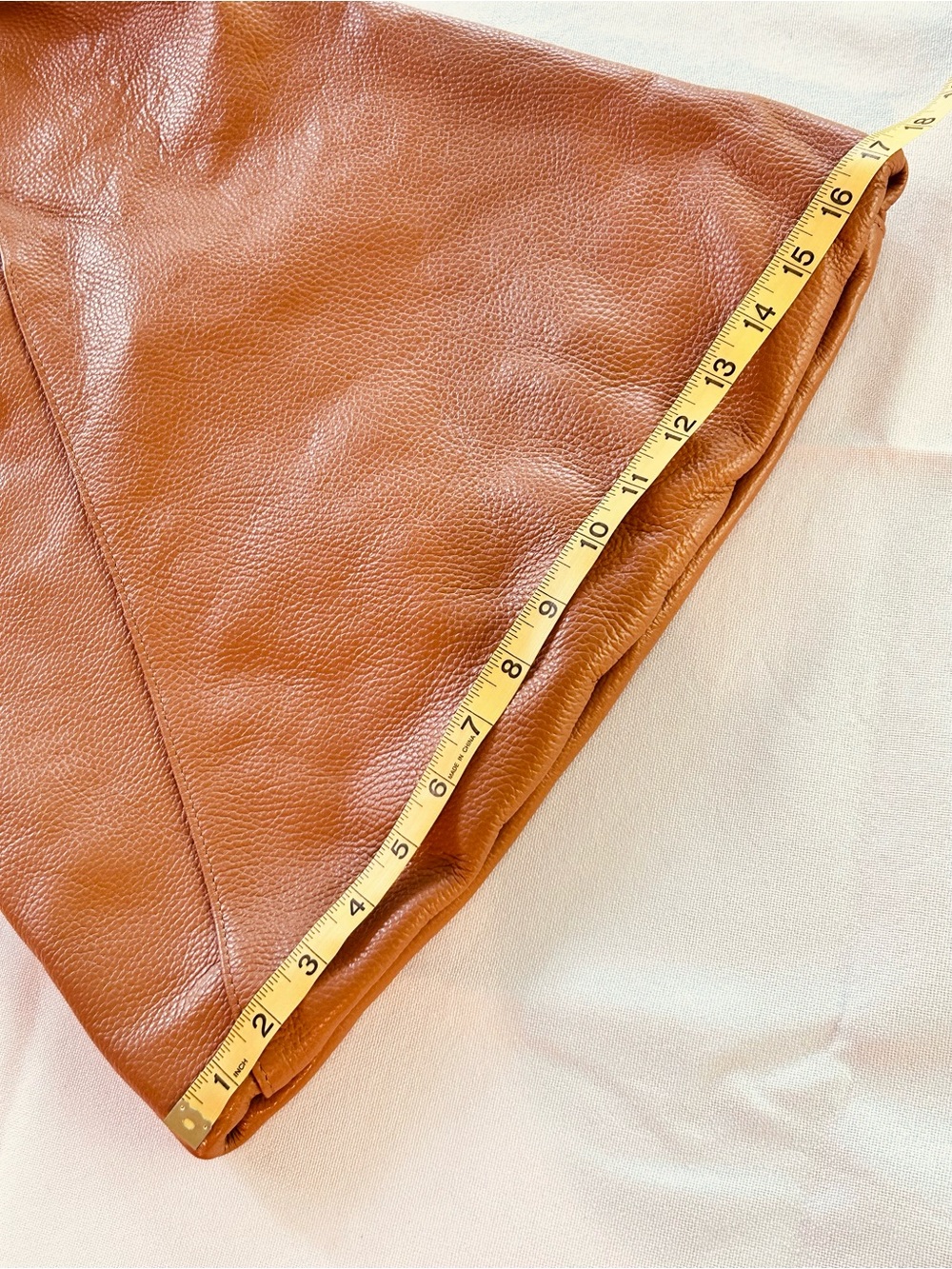 Marlon Giselle Leather Bag Slouchy Hobo Raw Suede Interior Made in Italy NEW - Picture 15 of 16